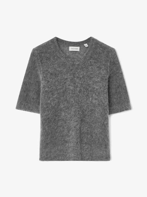 ASKA TOP - DARK HEATHER GREY main image 1