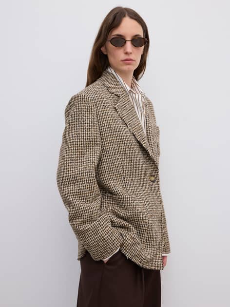 Houndstooth Blazer Pants Set