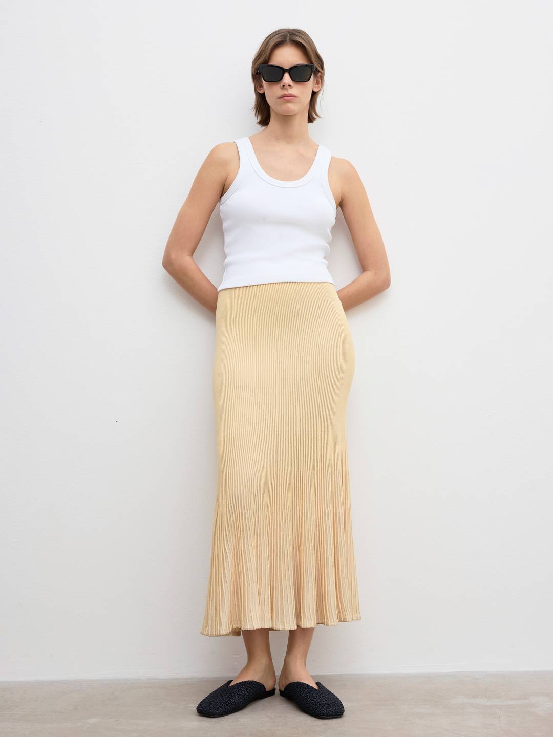 Excellent L'Appartement Knit Flare Skirt 2022SS Condition ✨ L