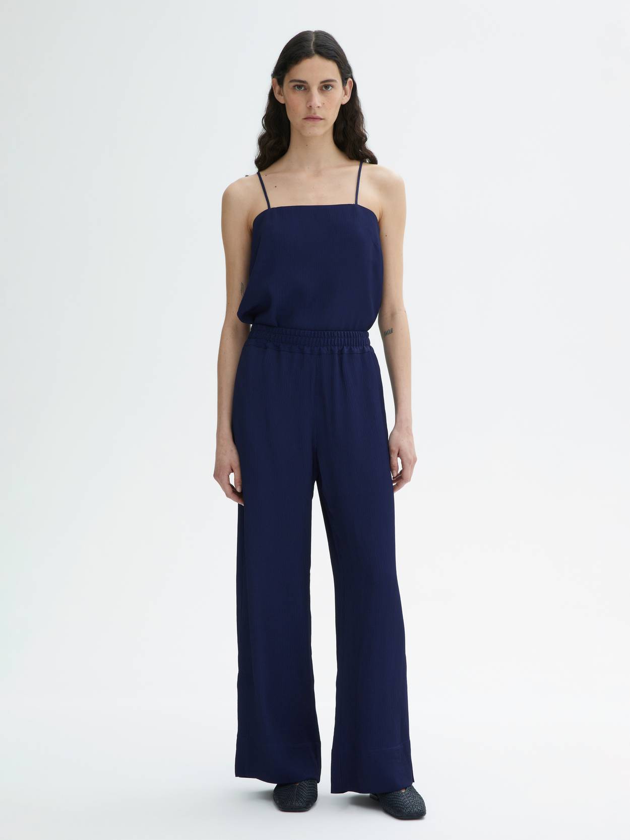 Relaxed crinkle pant