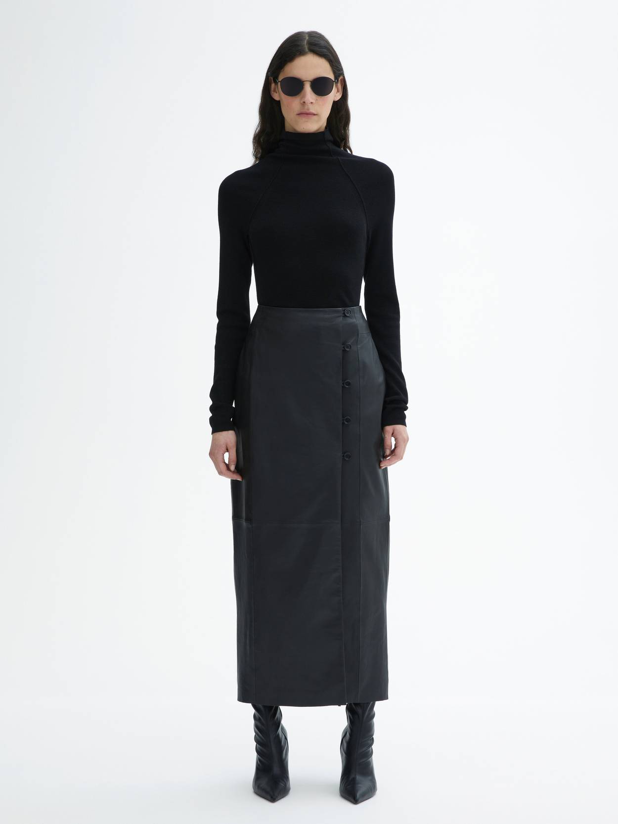 Leather Skirt - Black