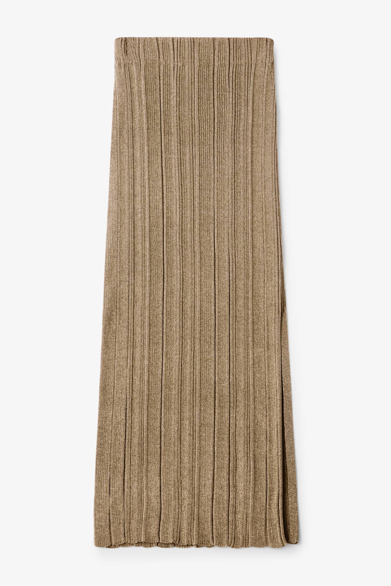 Metallic knit skirt