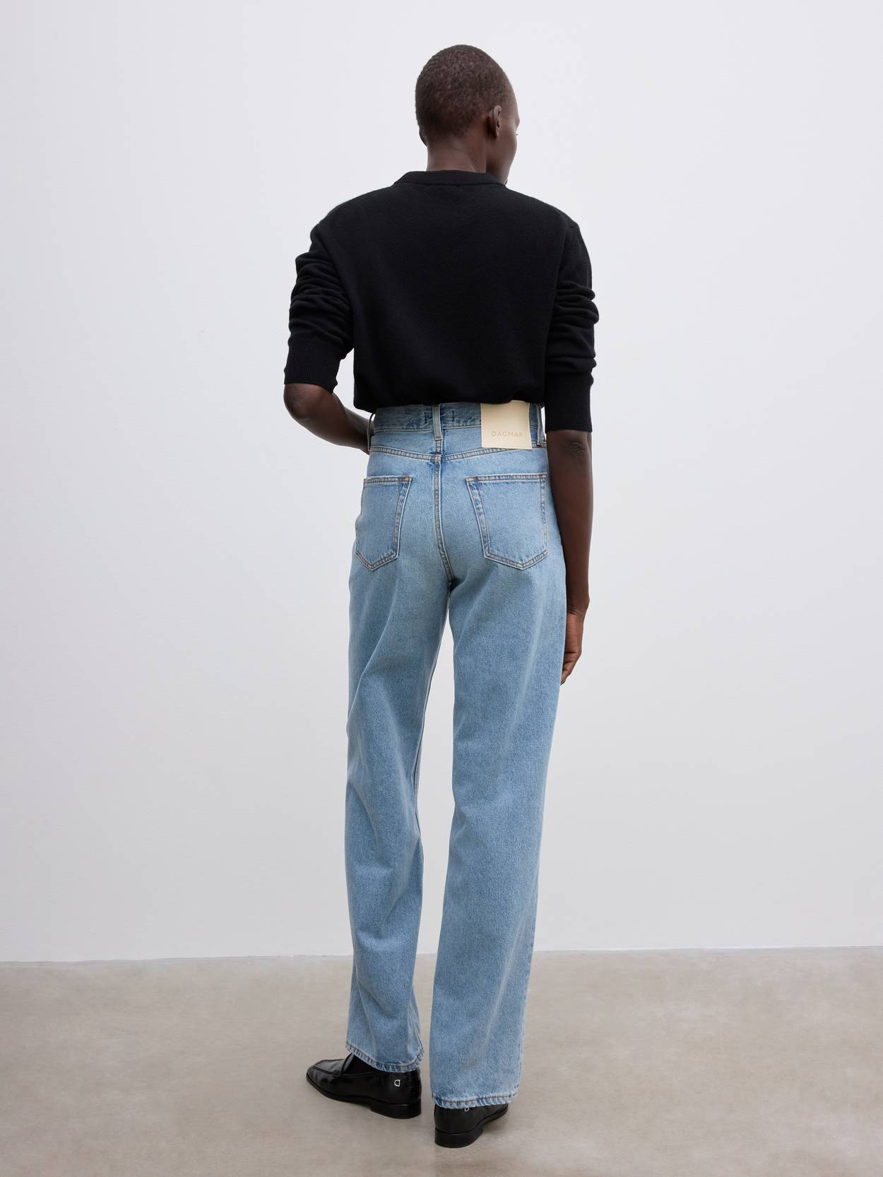 Wide-Leg Denim with Seam Detailing - Blue main image 0