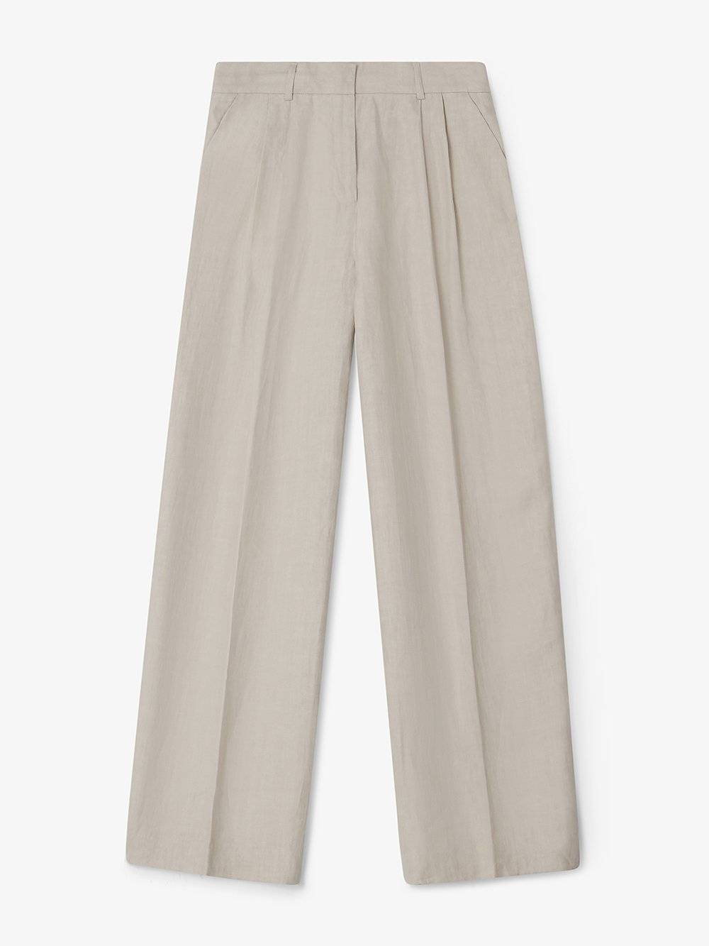 Wide Suit Trousers Linen