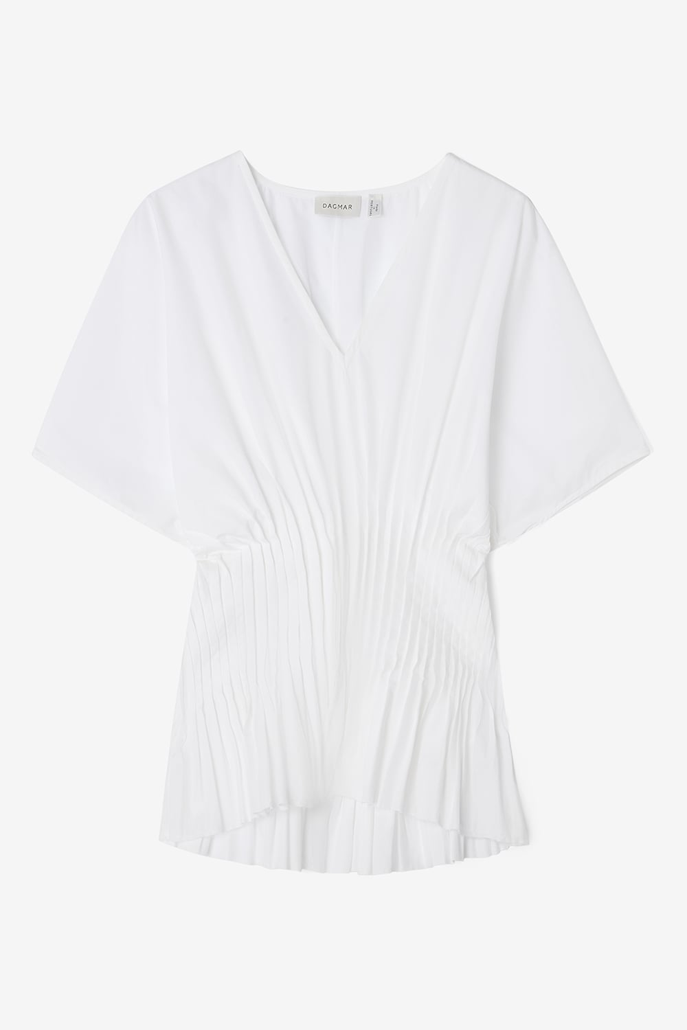 Poplin v-neck top