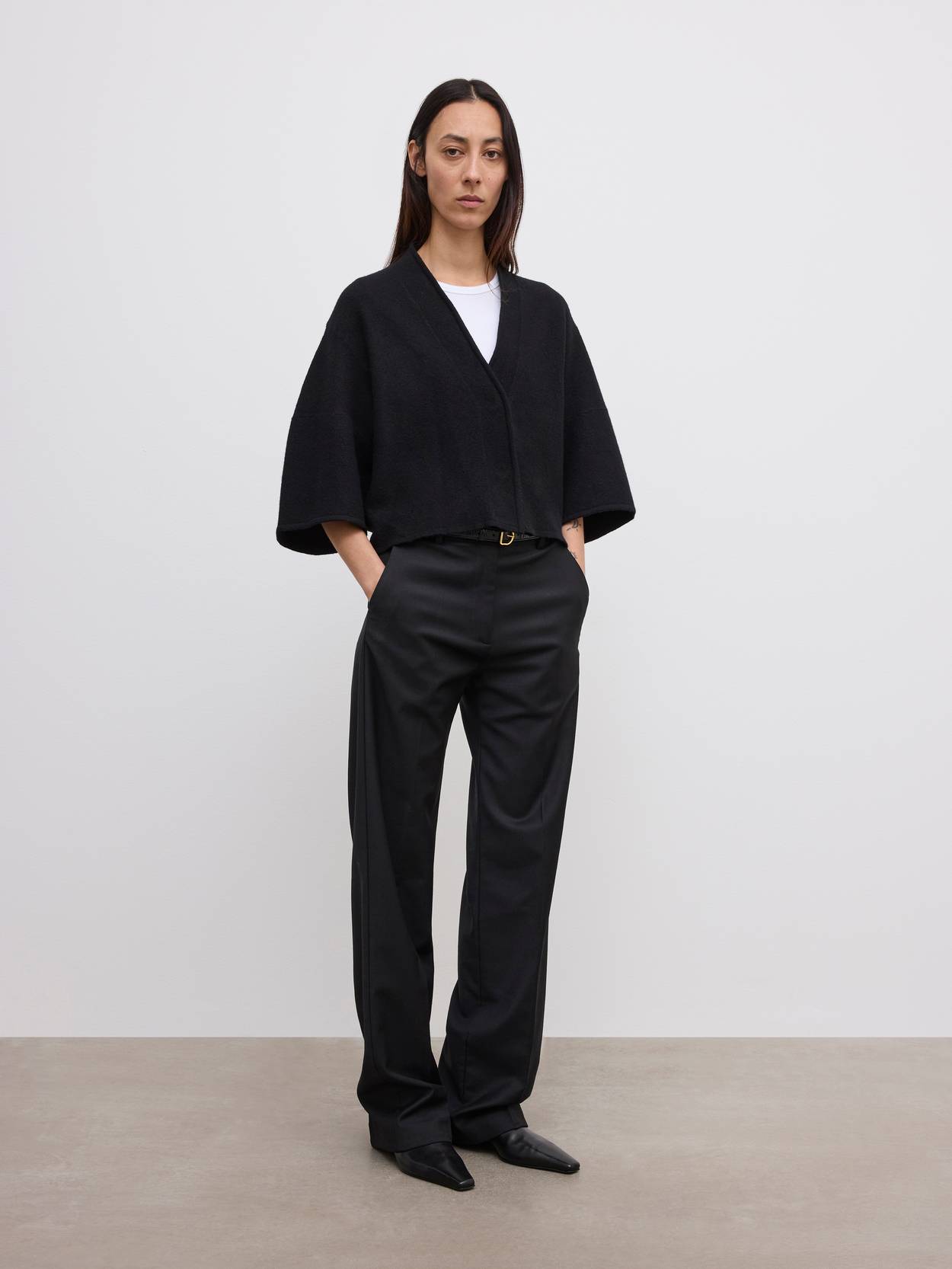 Short Wool Cardigan