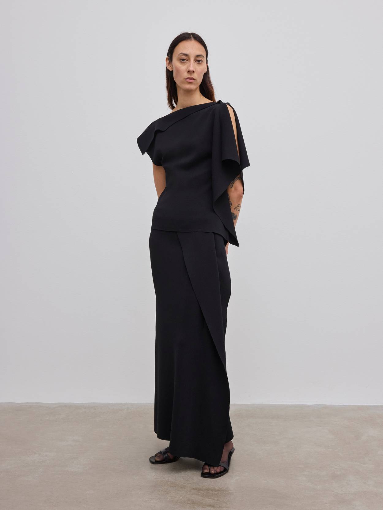 Draped knit top
