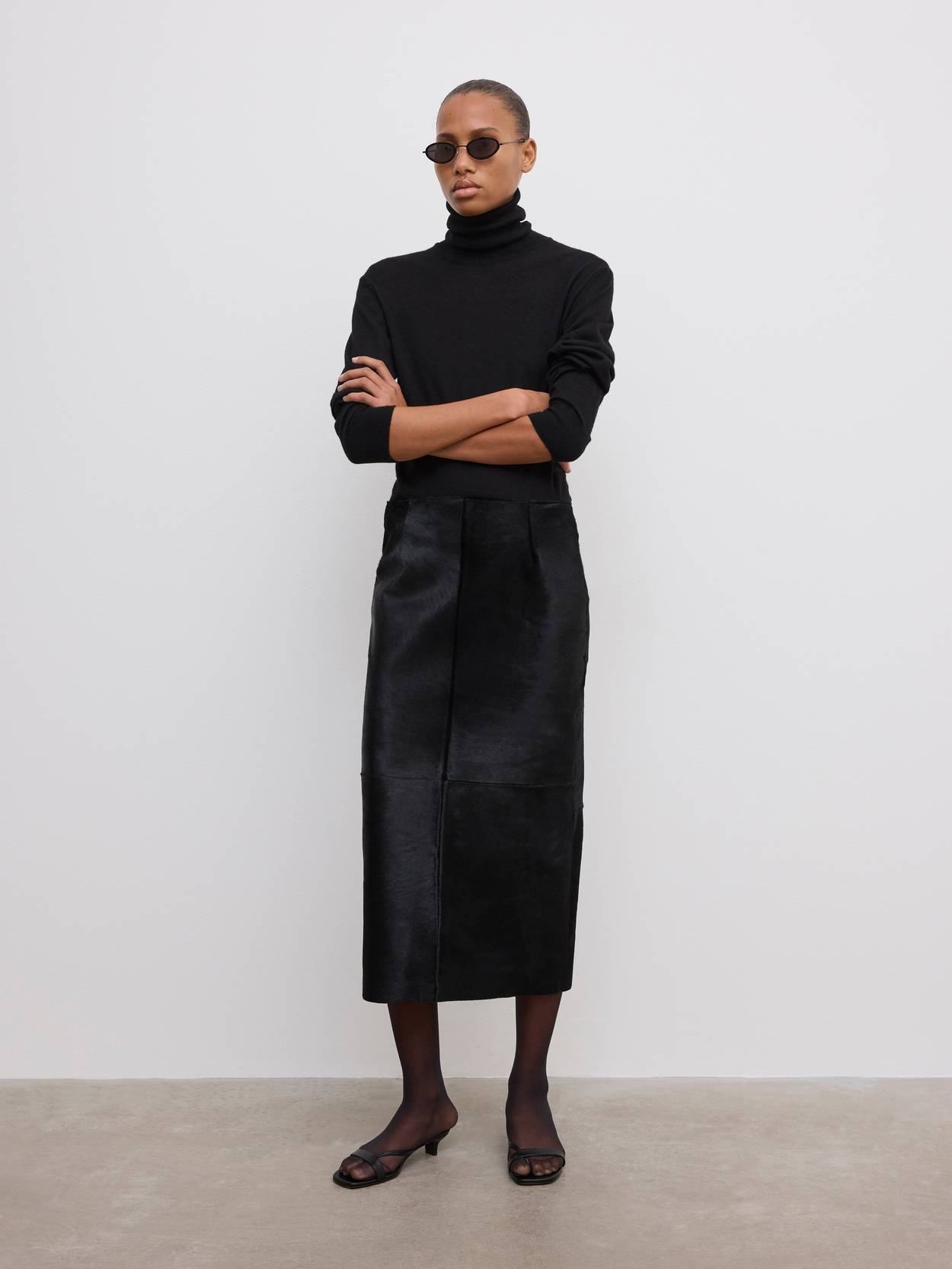 Pony Leather Skirt
