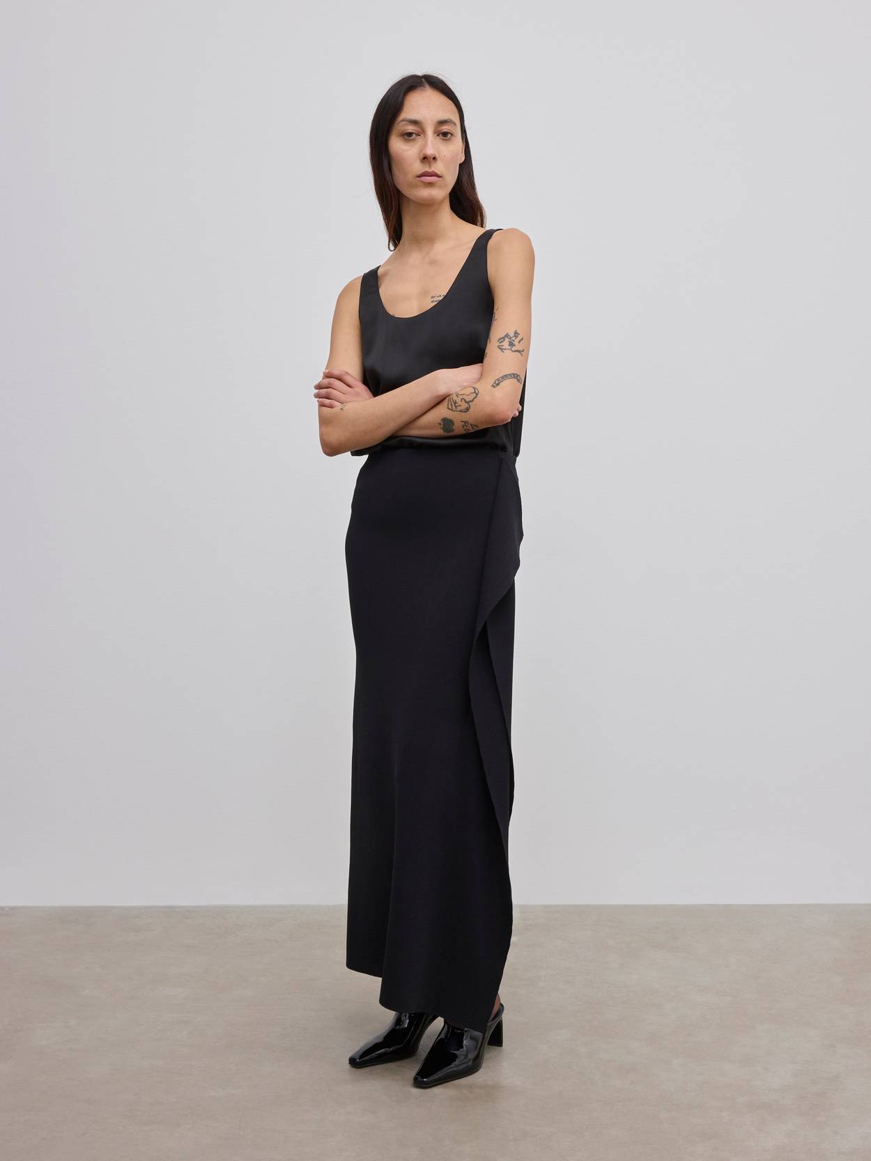 Draped Knit Skirt