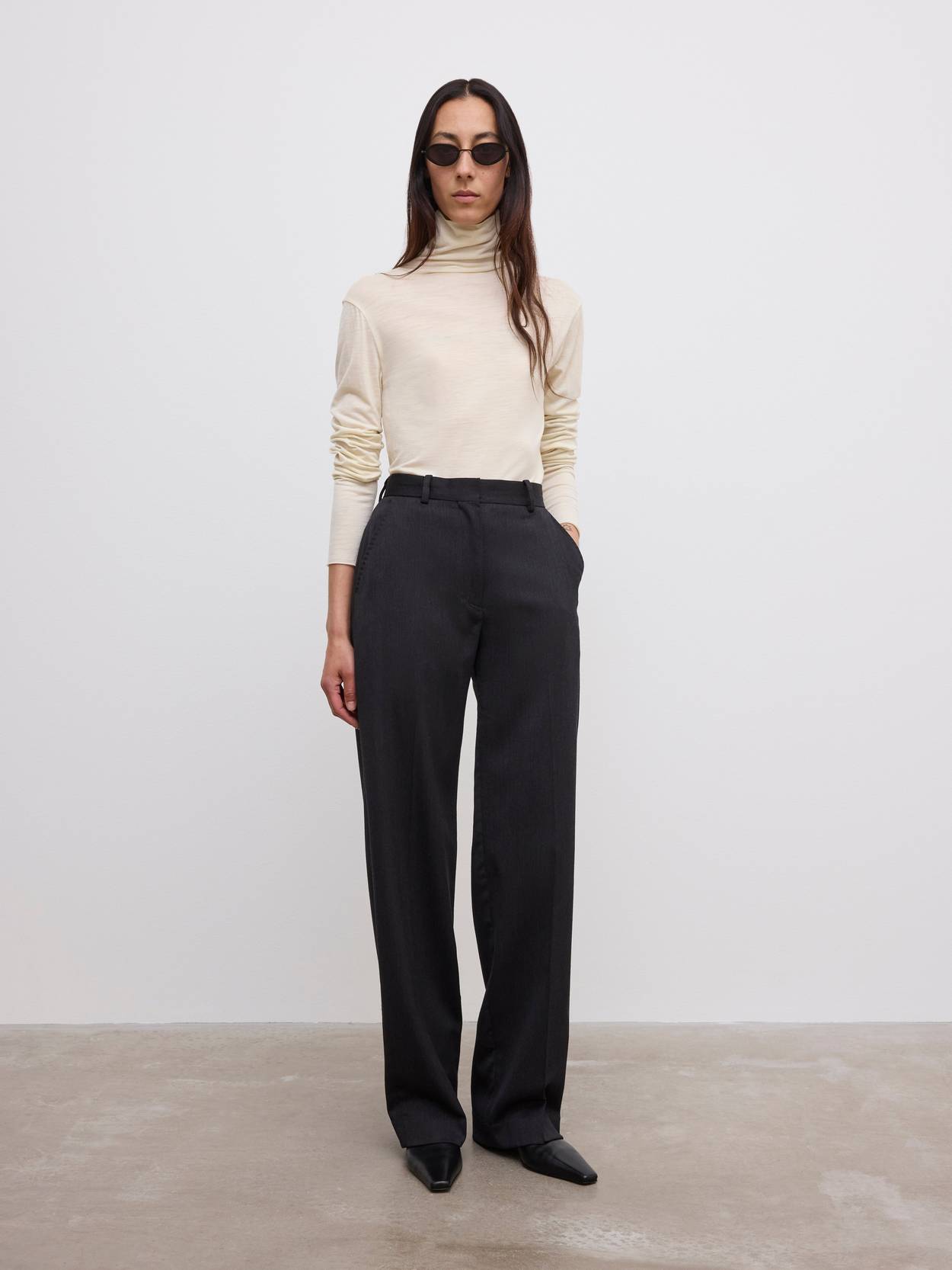 Tapered Wool Trousers