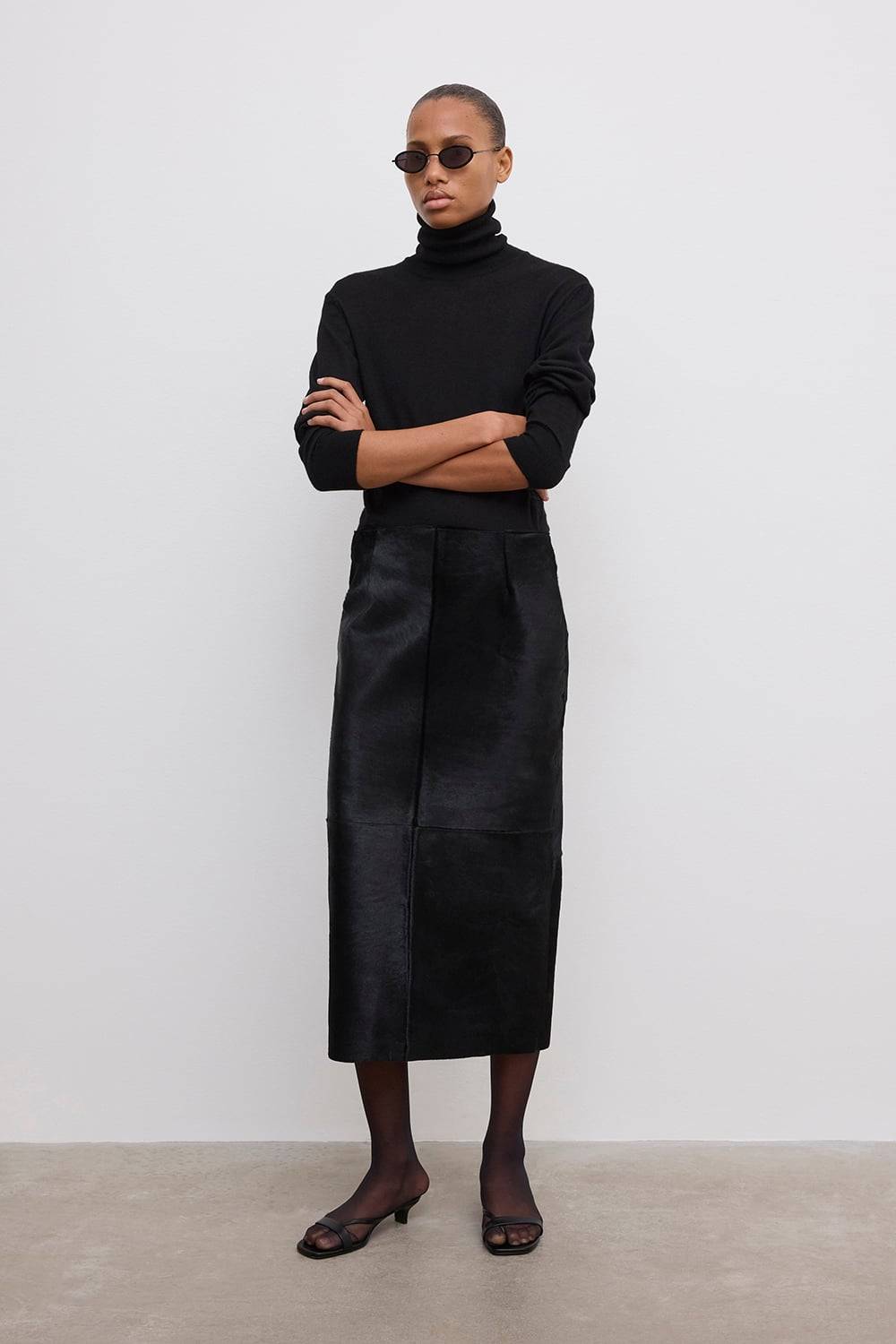 Pony Leather Skirt