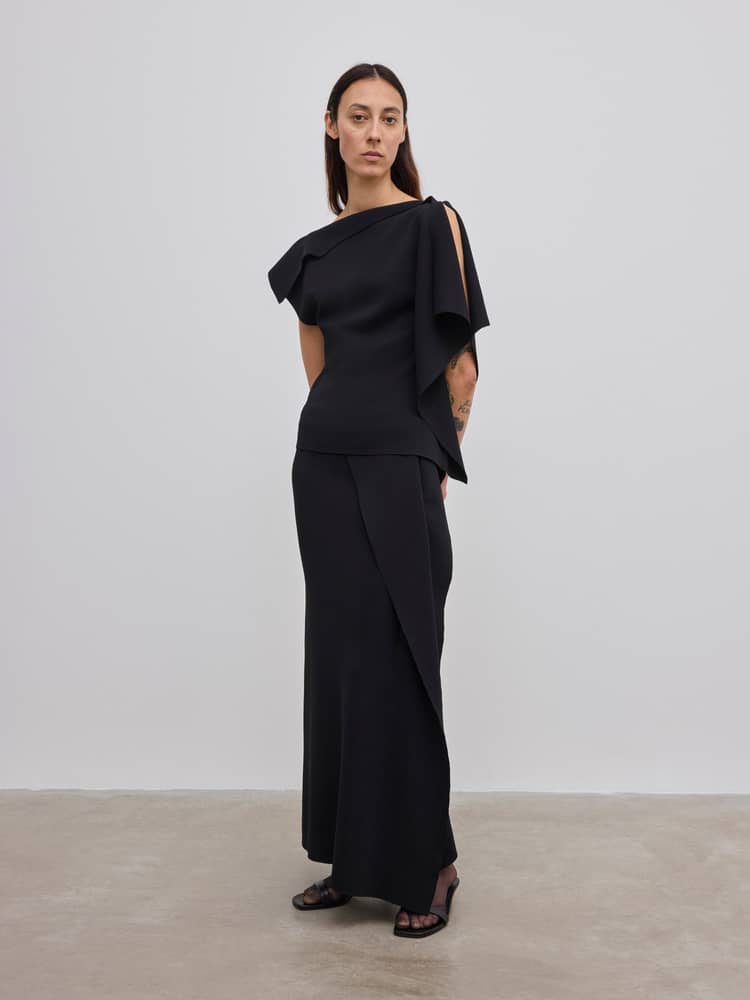 Draped Knit Top