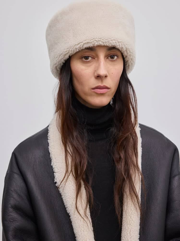 Shearling hat