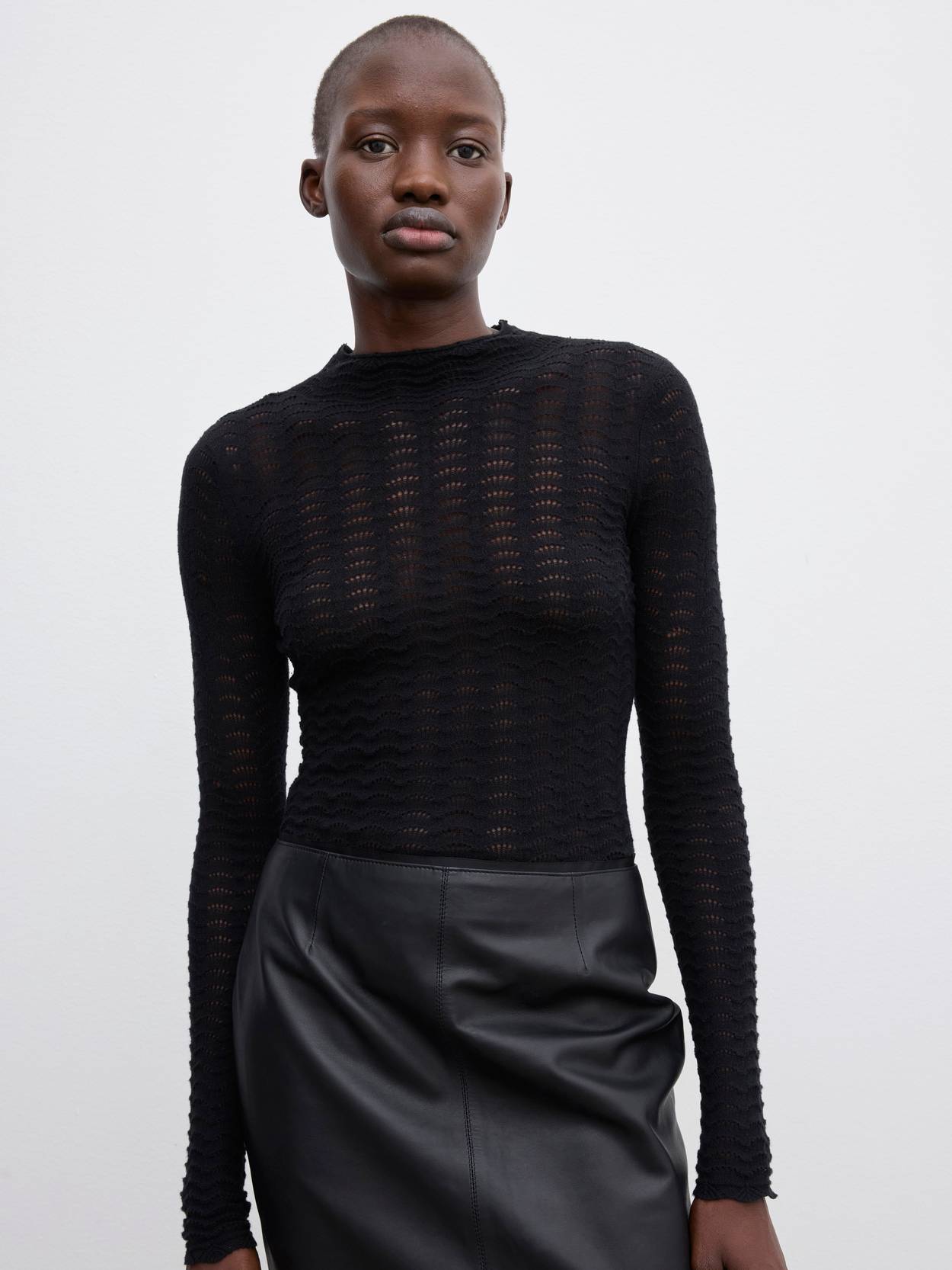 Lace knit top