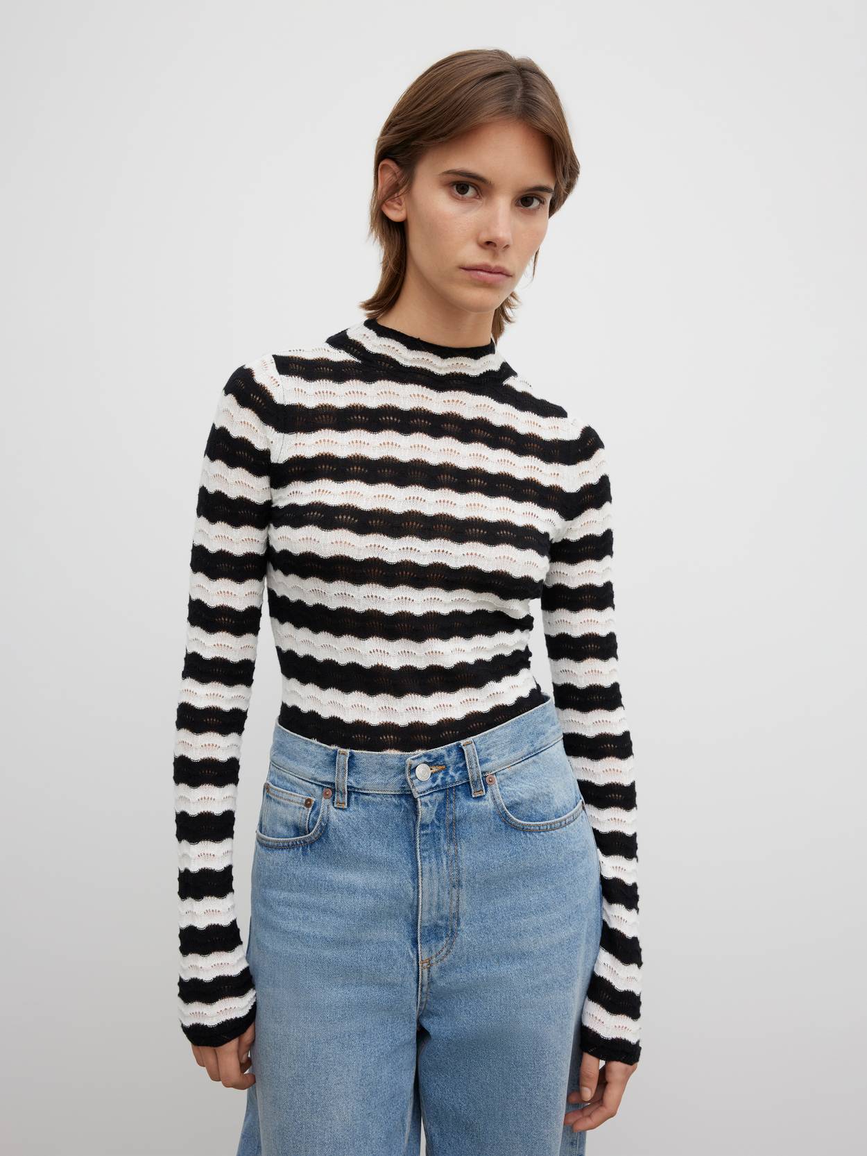 Lace knit top