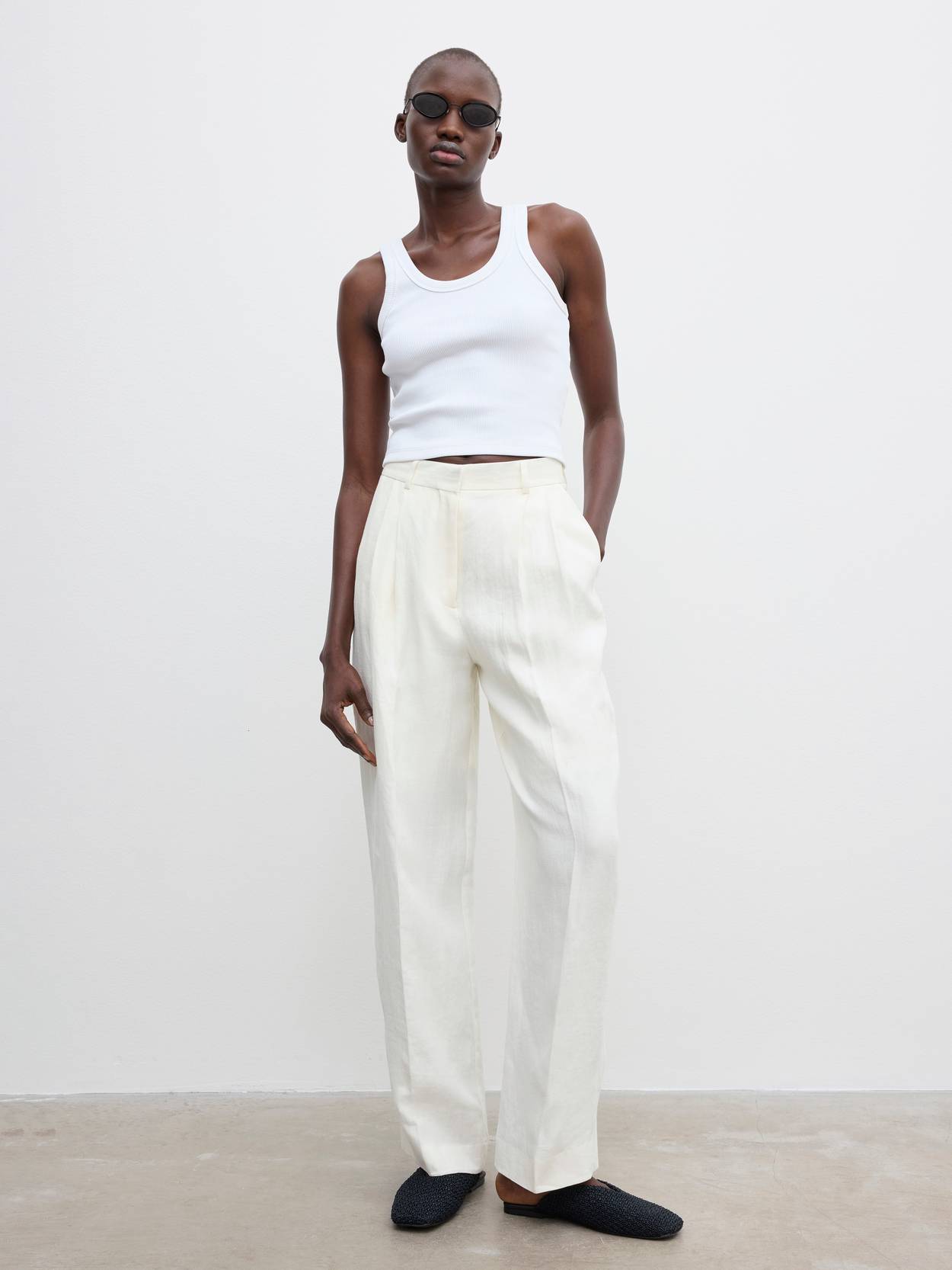 Wide suit trousers