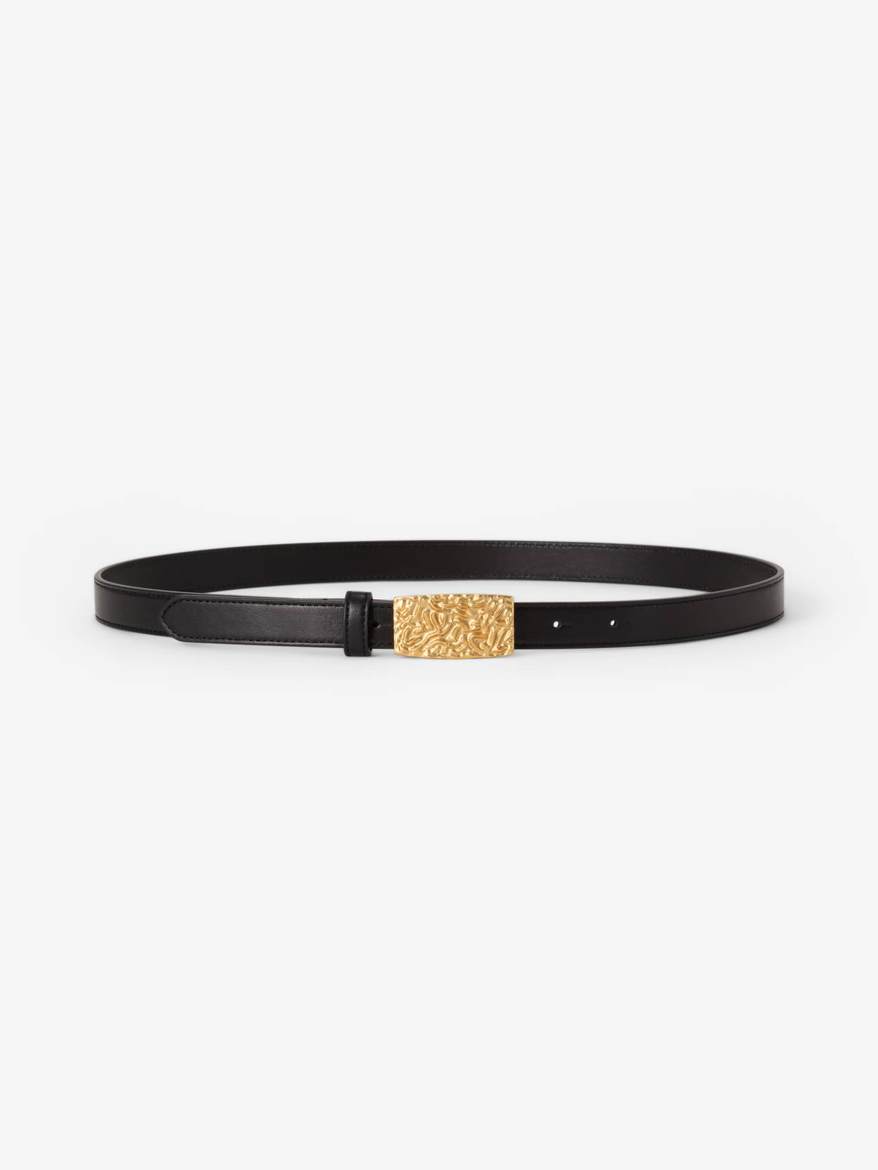 Gold buckle belt