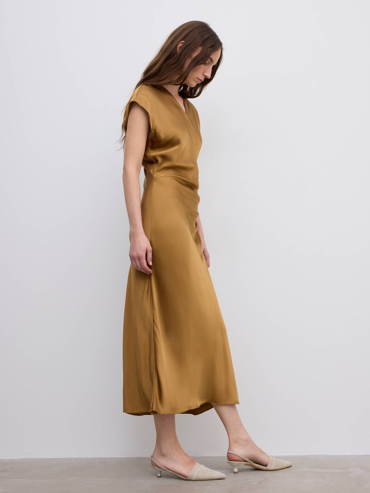 Fluid V-neck Dress