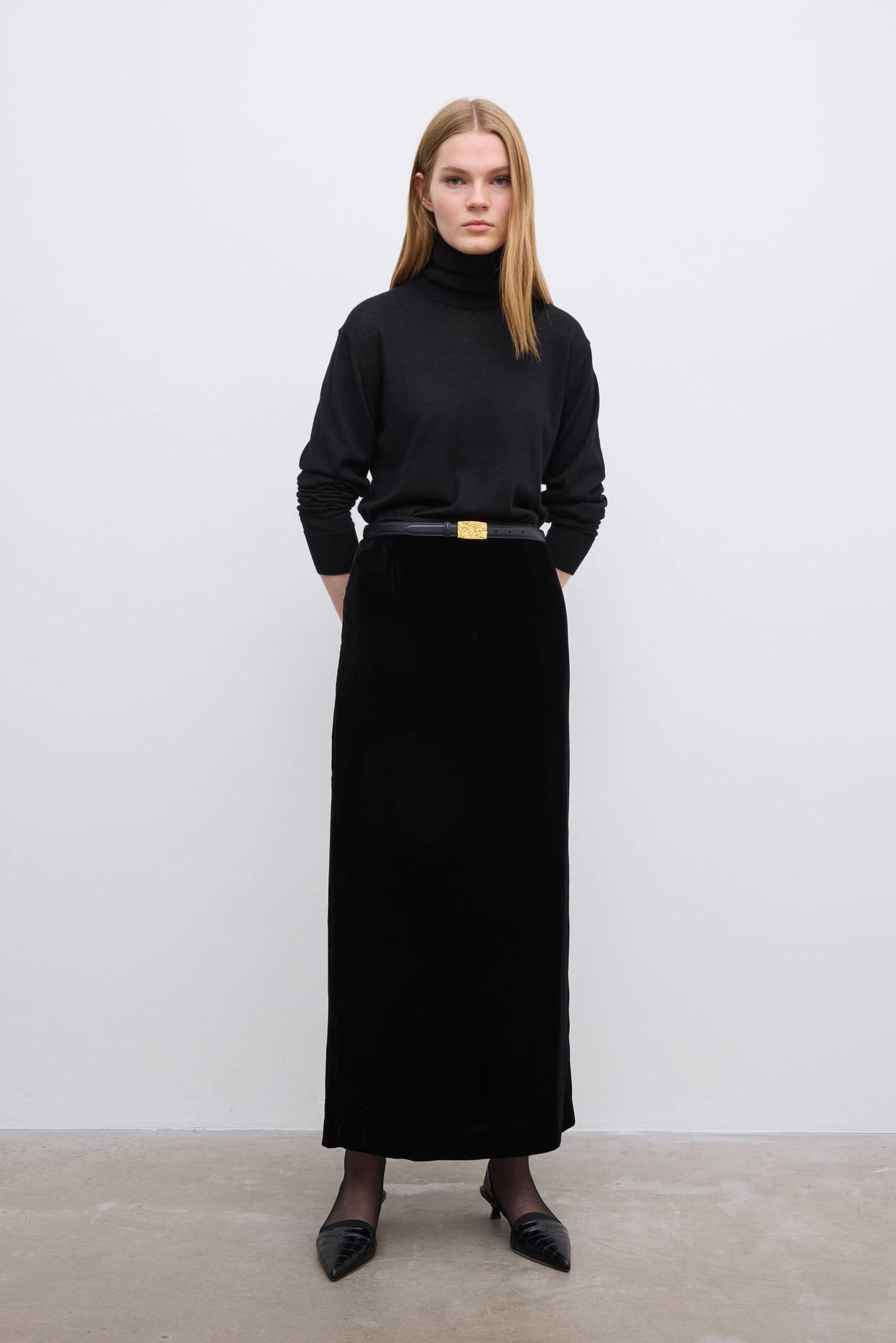 Velvet Maxi Skirt