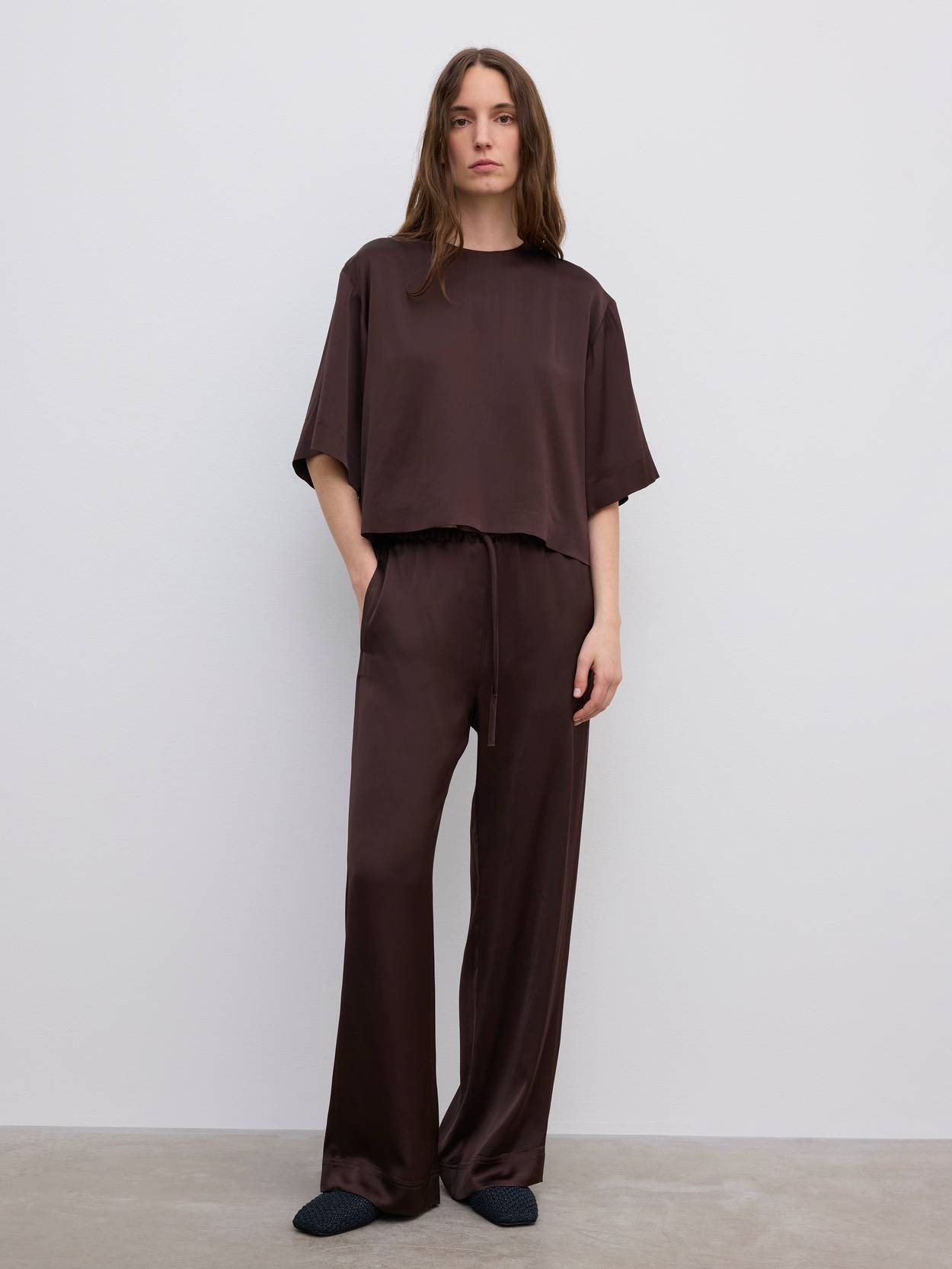 Woven Fluid T-Shirt
