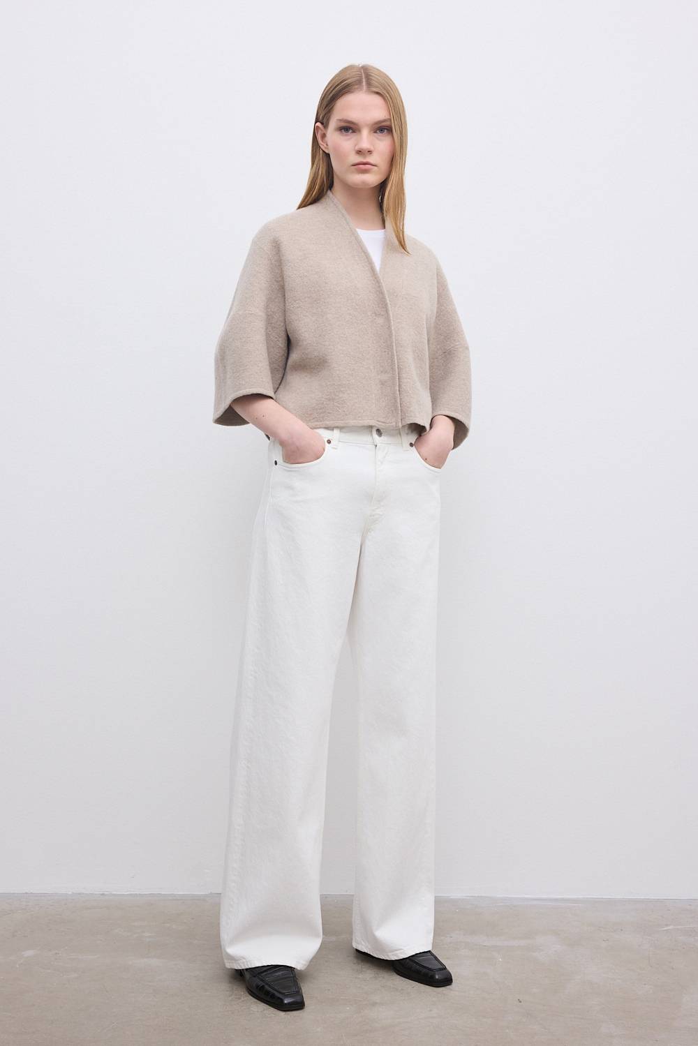 Short Wool Cardigan