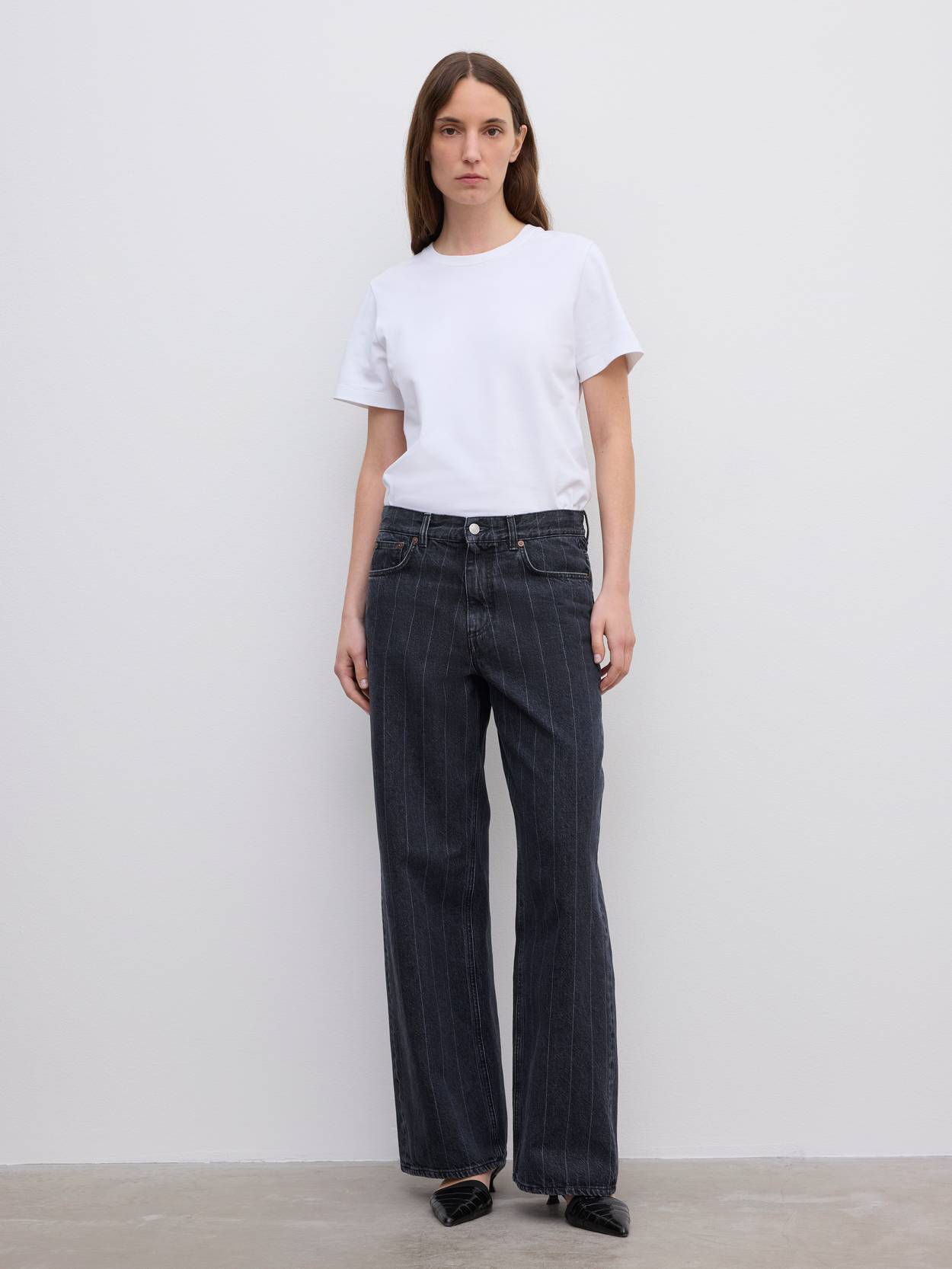 Baggy Fit Denim Pinstripe