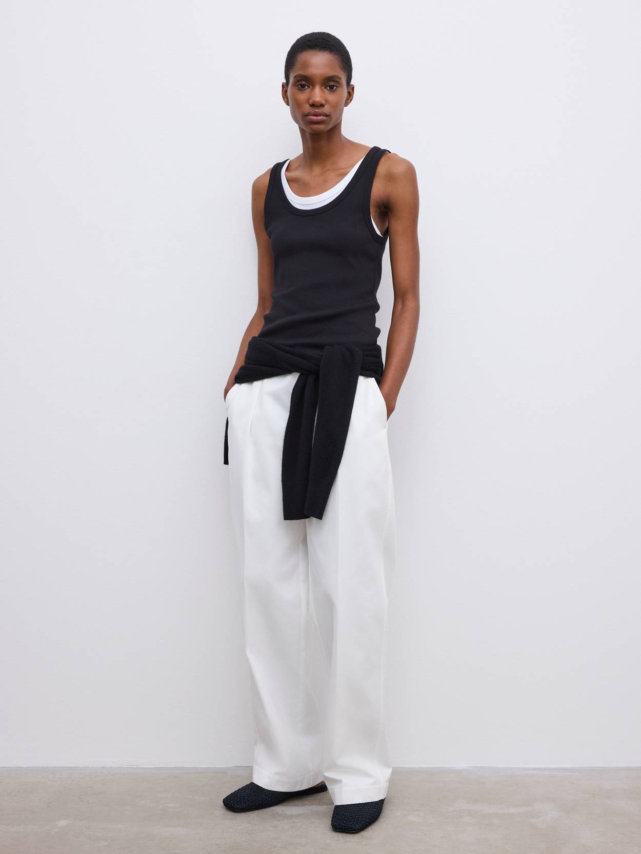 Fitted Rib tank top