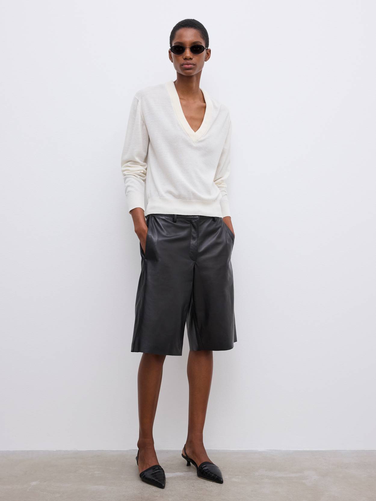Boxy Leather shorts