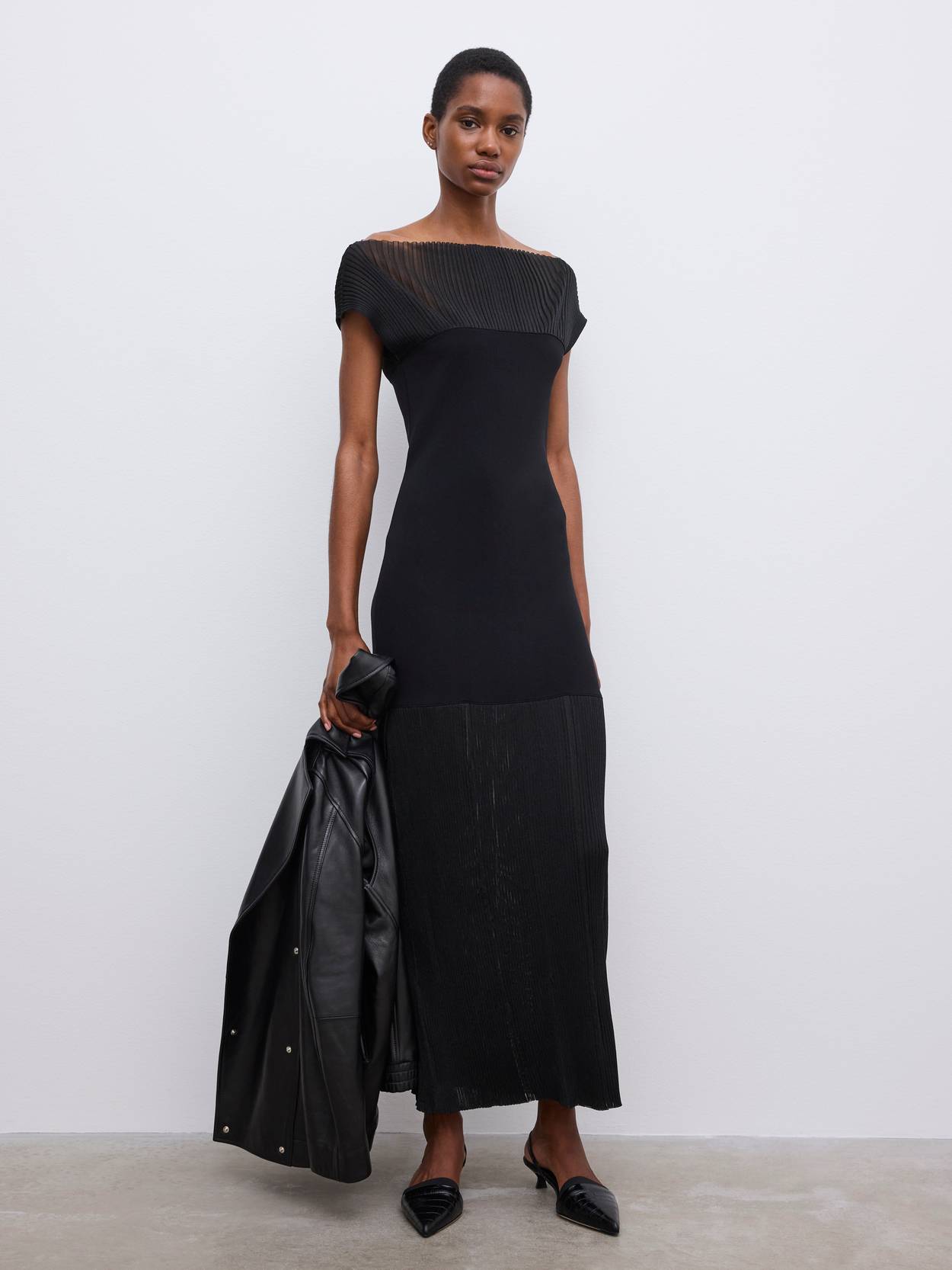 Contrast Knit dress